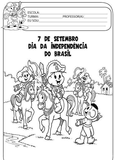 Capa de Prova Independência ou Caderno de Independência - Atividades  Educação Infantil