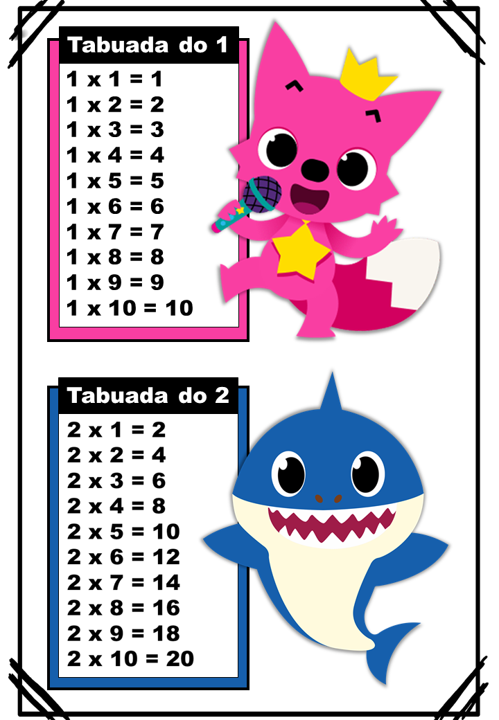 Tabuada do Sonic Para Colorir - Atividades de Matematica